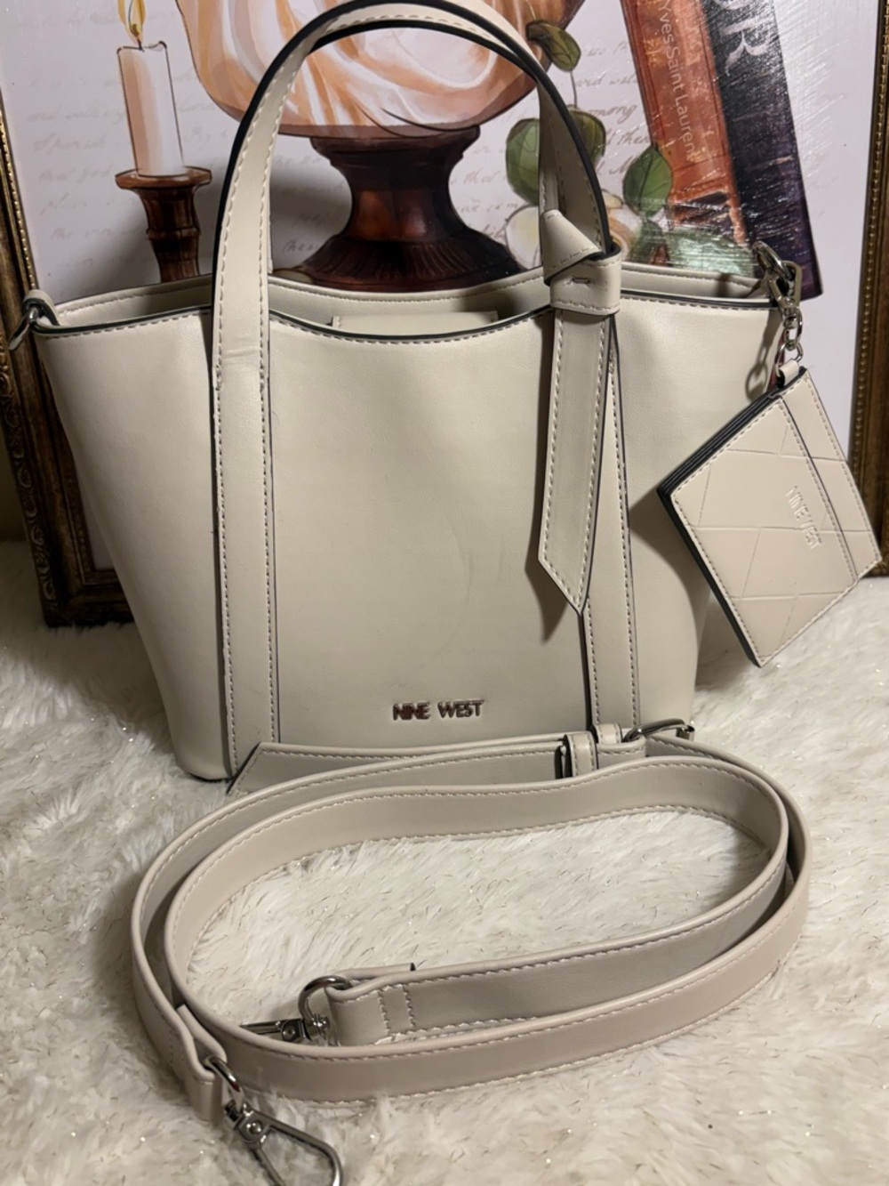 Nine West Kyndall Convertible Style Tote With Crossbody Strap/Card Holder